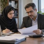 شخصی در حال ارزیابی درخواست کارآموزی