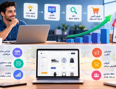 چطور یک کسب‌وکار اینترنتی موفق راه‌اندازی کنیم؟ از طراحی سایت تا سئو و فروش آنلاین